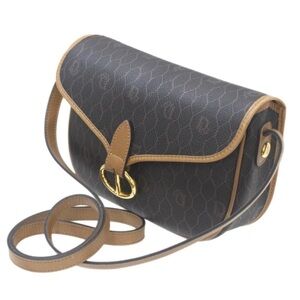 Dior Black and Tan Crossbody Bag with Gold Accents